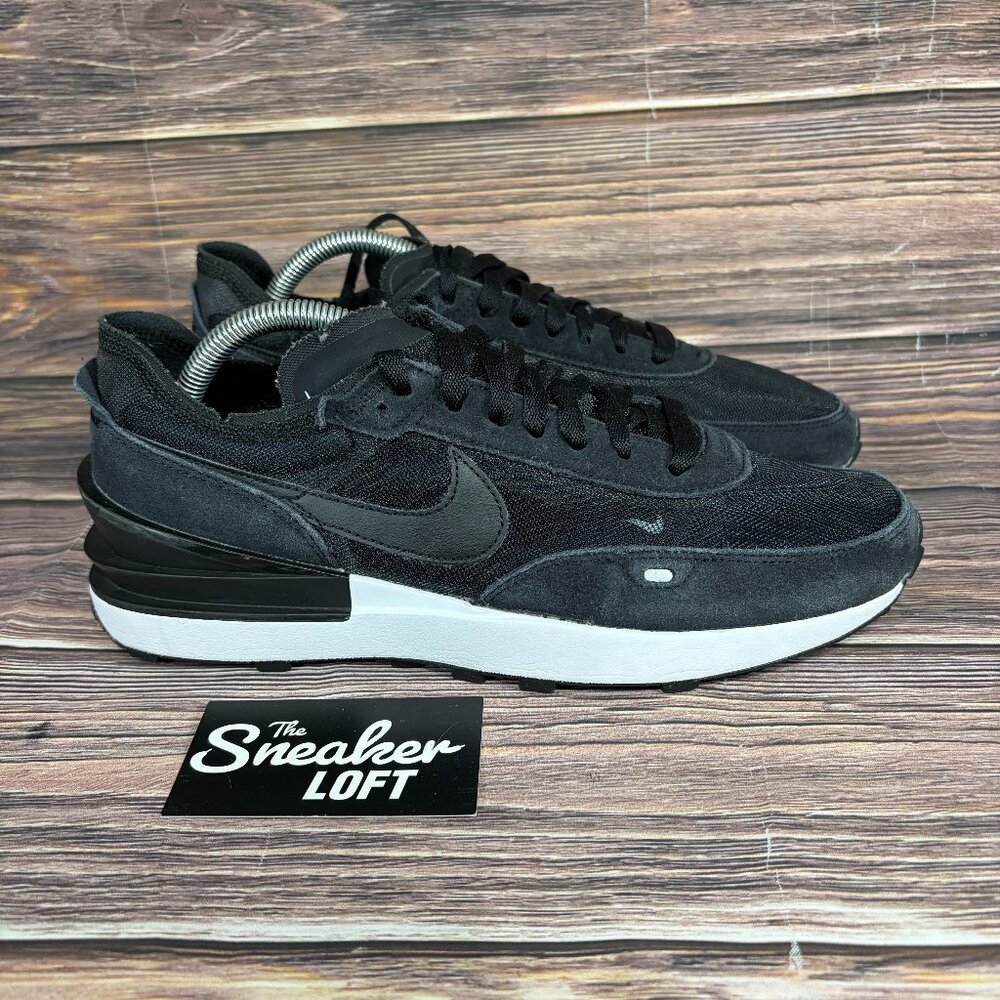 Nike Waffle One Men's Black Athletic Lace Up Shoes Size 9